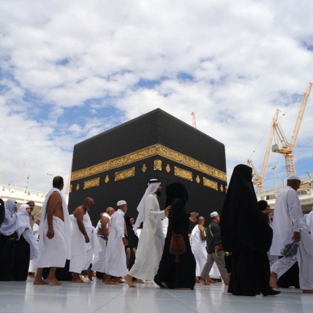 Jamaah sedang mengikuti manasik